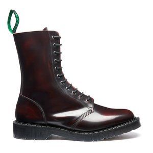 Solovair - Burgundy Rub-Off 11 Eye Astronaut Boot